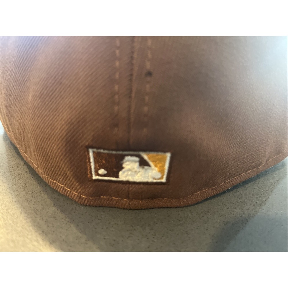 New Era Milwaukee Brewers Tiramisu Brown 59FIFTY Hat Cap Size 7 5/8 NWT - Picture 6 of 7